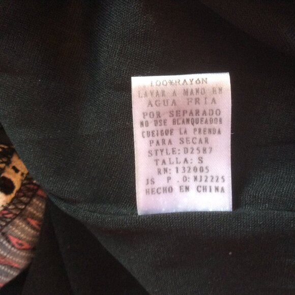 Entro Patchwork Print Tiered Western Flowy Boho Chic Festival Dress Size Small - Picture 5 of 5